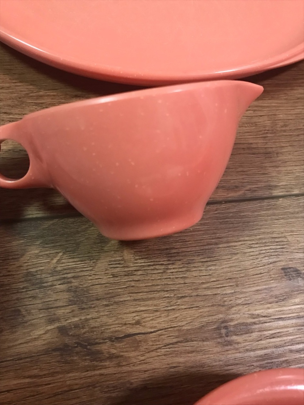 Boonton NJ Pink Speckled Serving Set - Picture 5 of 12